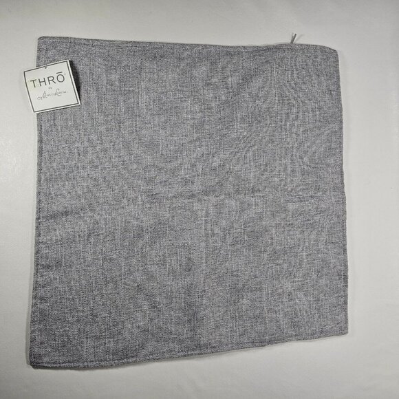 THRO by Marlo Lorenz NWT Throw Pillow Cover 20x20" w/ Zipper Tassel Heather Gray - Picture 1 of 5